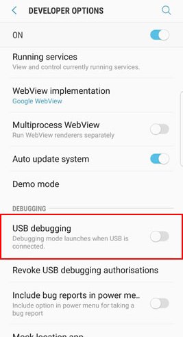 Cách bật gỡ lỗi USB trên thiết bị Samsung Android 5