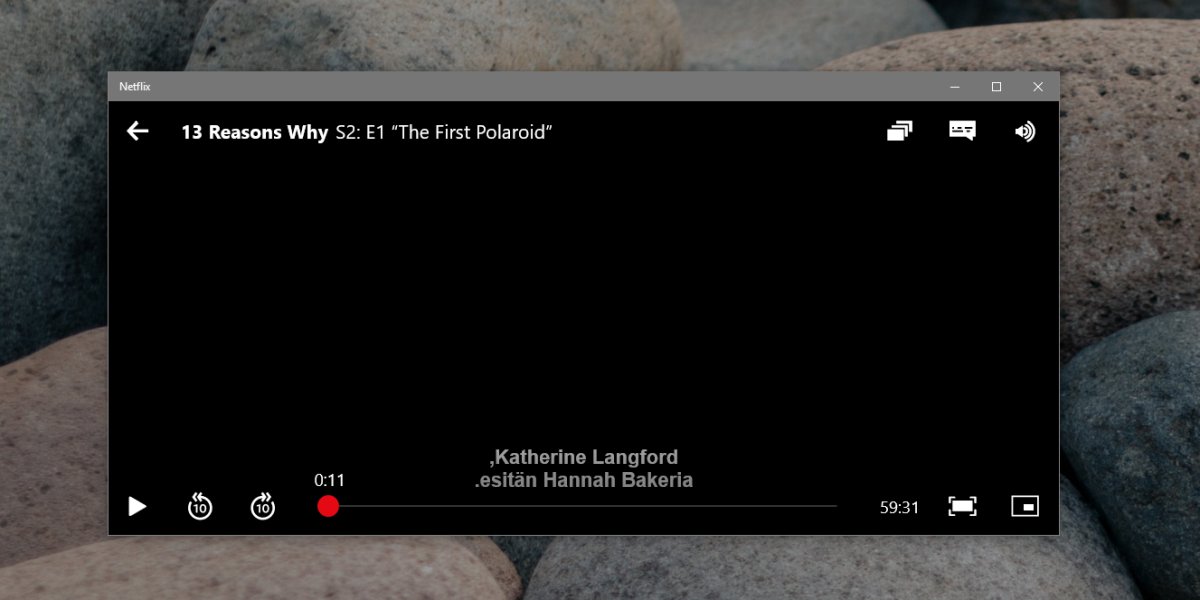 Cara memuat subtitle eksternal di aplikasi Netflix UWP Windows 10 3