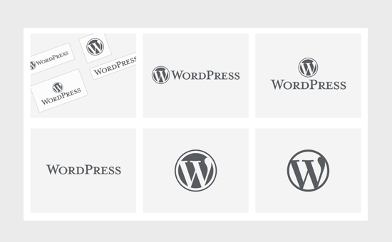 Contoh logo WordPress