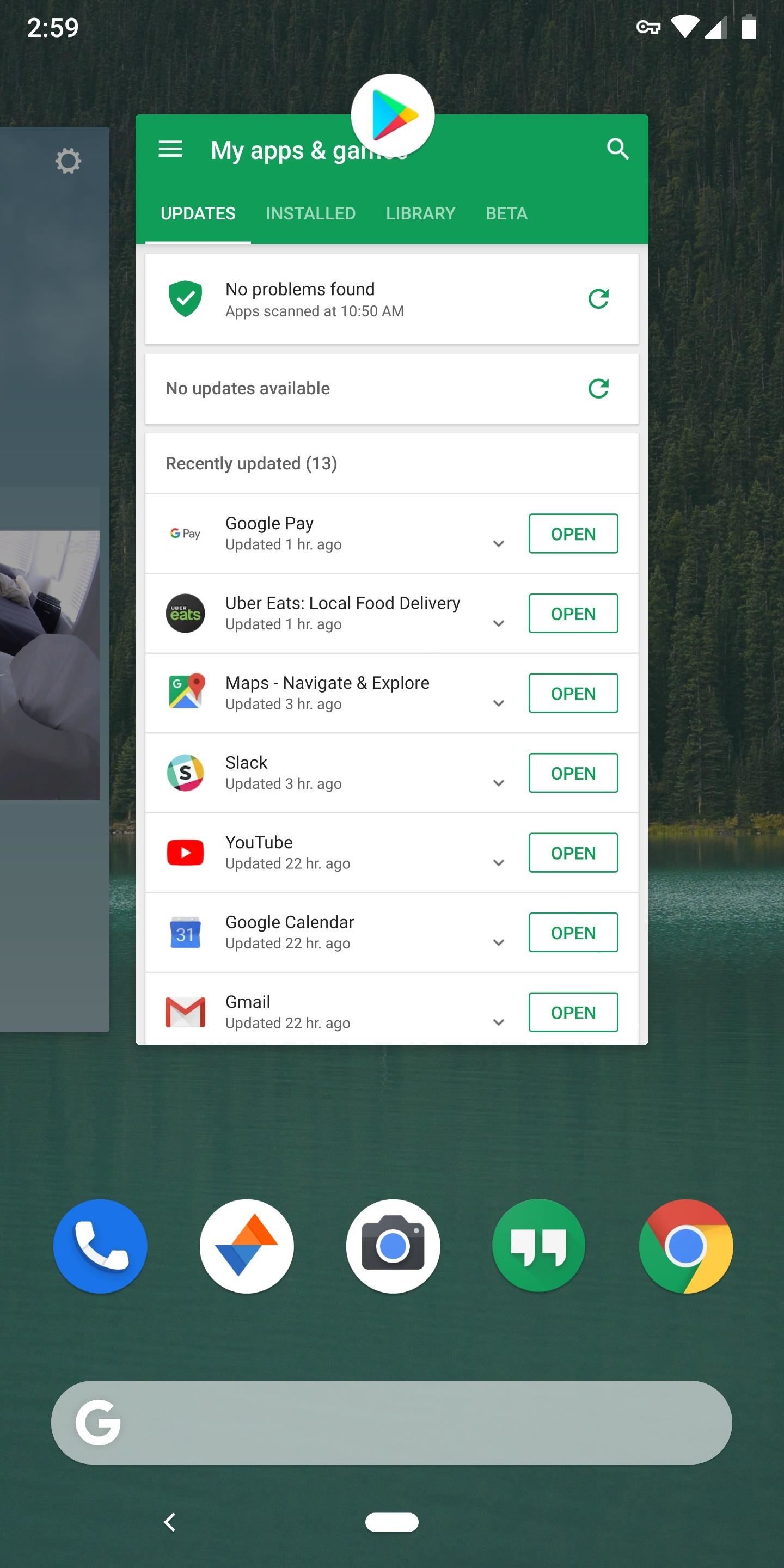 Вратете ја вашата обична икона за док назад на екранот со повеќе задачи на Android Pie
