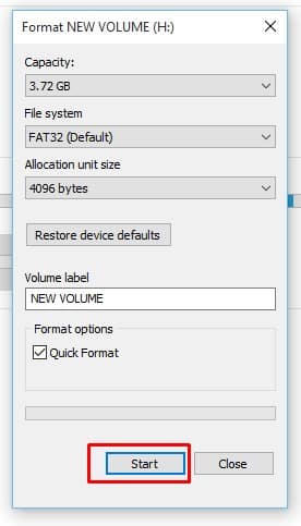 Tetapkan FAT 32 Format USB