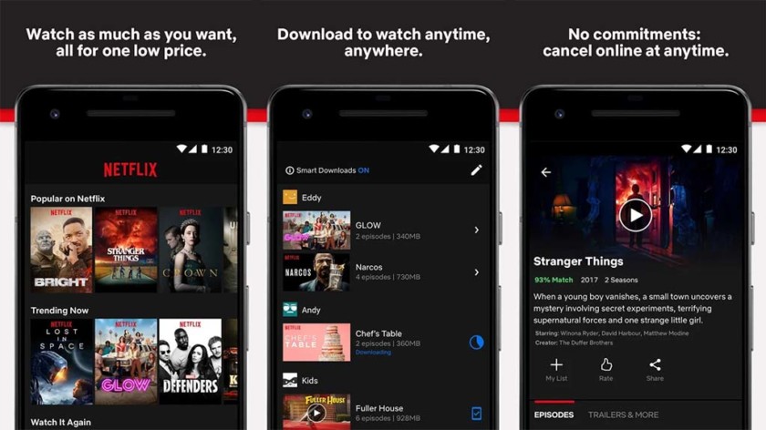 Netflix adalah salah satu aplikasi trek bintang terbaik untuk android