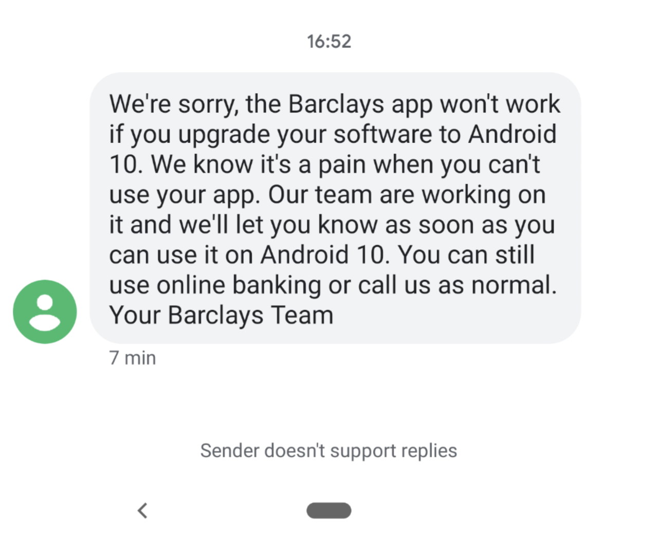 Masalah pembaruan lainnya: ketika aplikasi bank Anda tidak berfungsi dengan versi Android yang baru 1