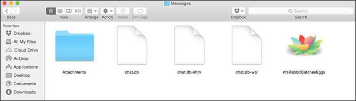 File Riwayat iMessage di Mac OS X