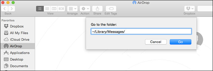 Buka Perpustakaan Pesan Folder di Mac OS X