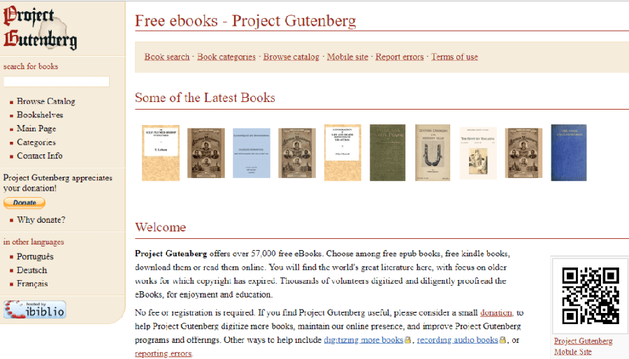 Situs Web Proyek Gutenberg Ebook