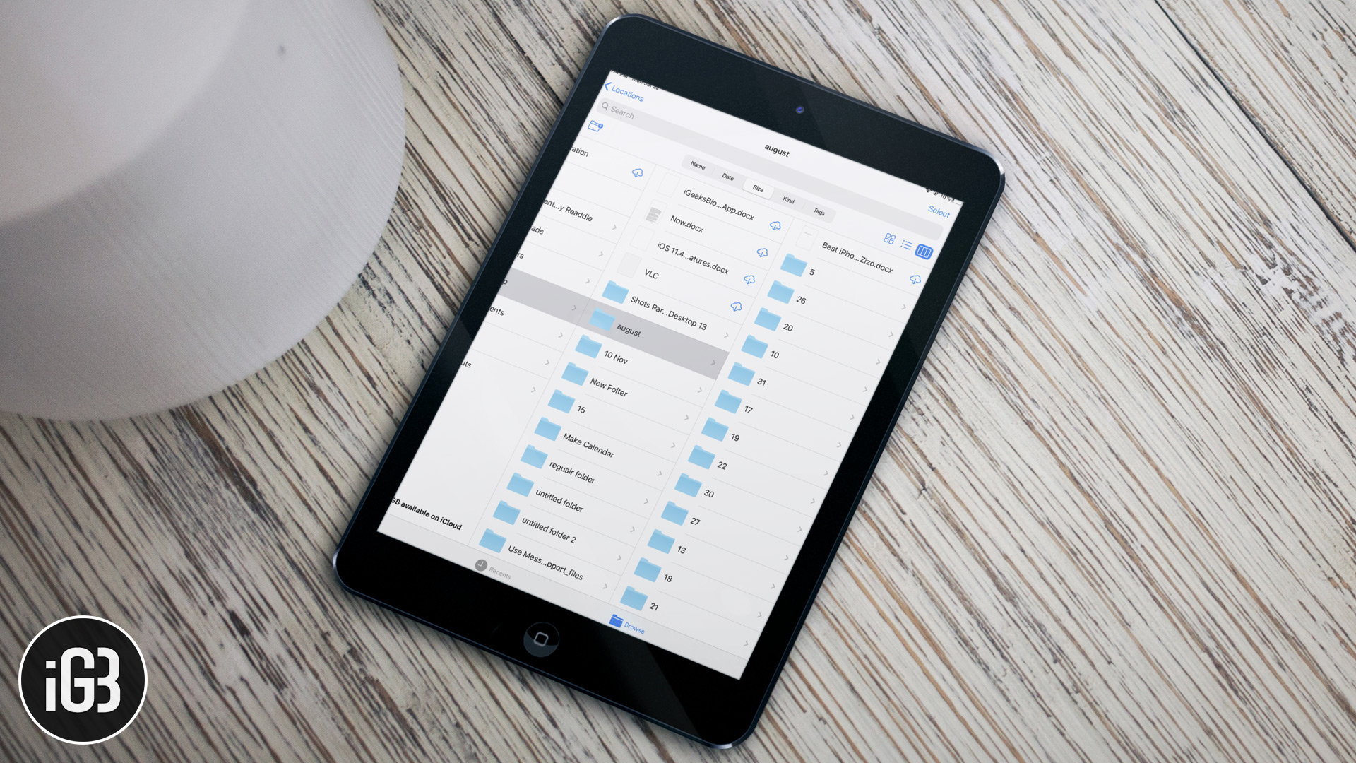 Cara Mengakses Tampilan Kolom di Aplikasi File iPadOS