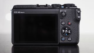 The Canon EOS M6 Mark II has a function to switch between manual and auto focus