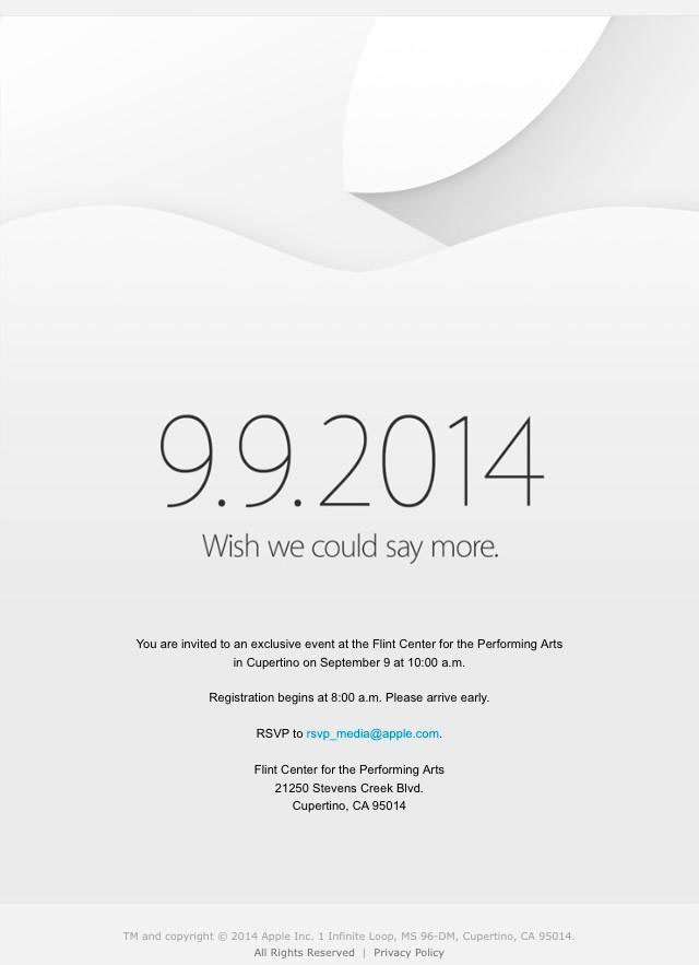 Apple Mengonfirmasi acara 9 September iPhone 6 dan iWatch? 3