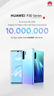 Huawei menjual 10 juta ponsel seri P30 dalam waktu kurang dari tiga bulan 2