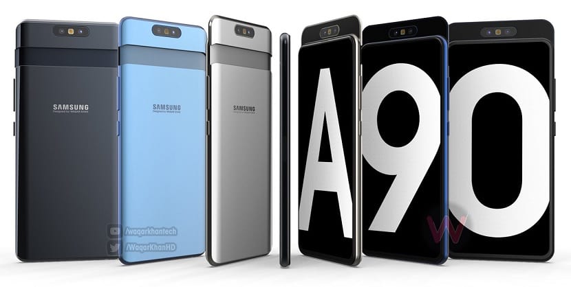 Samsung Galaxy A90 5G poserar på sin officiella affisch 1