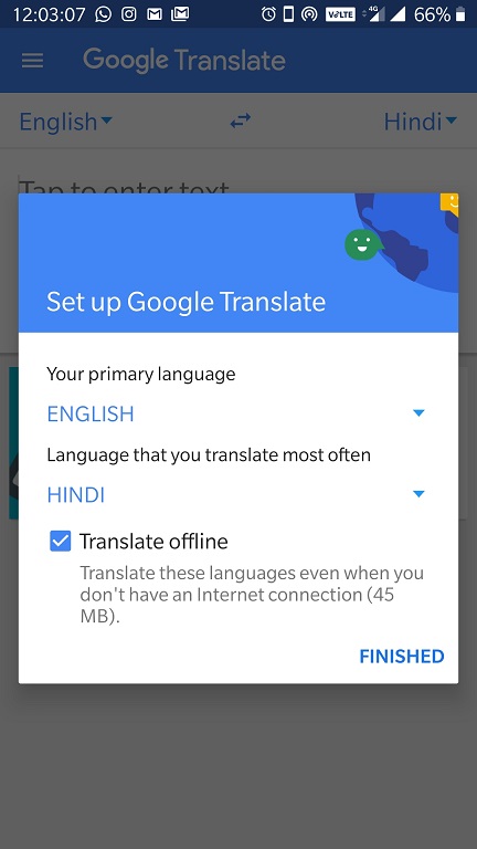 Setel bahasa terjemahan utama aplikasi google transalte
