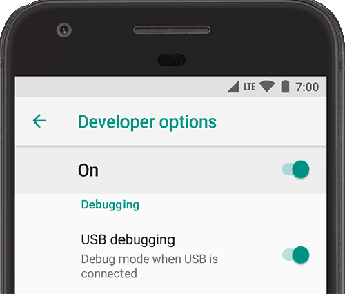 Ativar opções de desenvolvedor, modo de depuração USB e ativação de OEM em dispositivos Android 4
