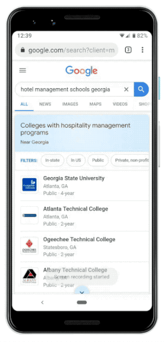 Alat pencarian perguruan tinggi Google sekarang membantu Anda memilih gelar atau program 2 tahun 1