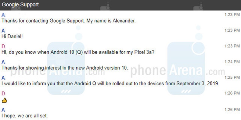 Android 10 Dirilis 1