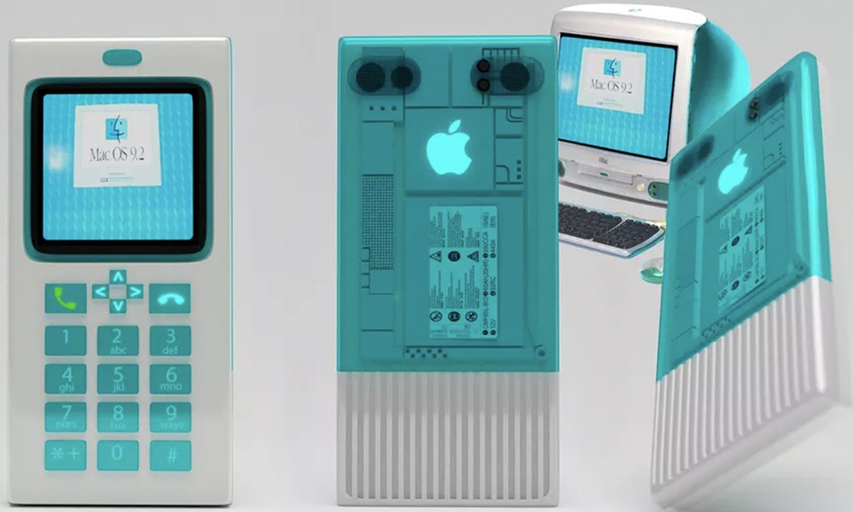 AppleiPhone Direview ulang sebagai Mac '80 -an