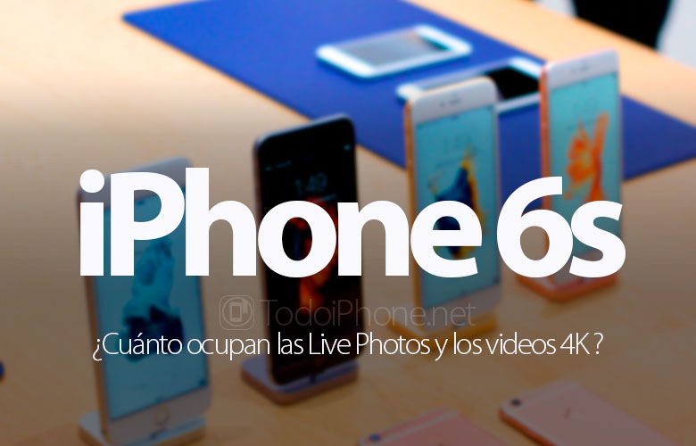 Berapa banyak Live Photos dan video 4K ditempati di iPhone 6s? 2