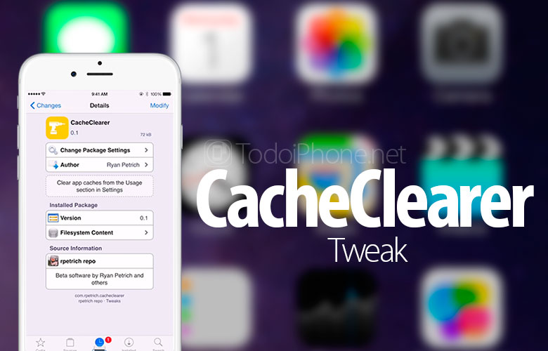 CacheClearer, tweak yang akan menghapus cache aplikasi iPhone 2