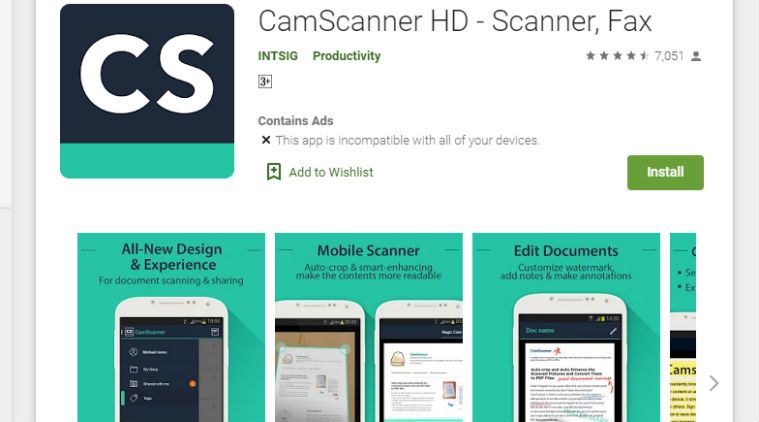 CamScanner es retirada de Google Play por contener malware