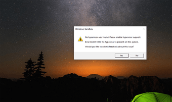 Windows Sandbox Tidak Ada Hypervisor Ditemukan Kesalahan Ditampilkan