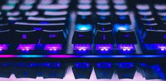 Closeup Keyboard Gaming