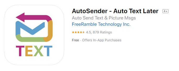 Uso de AutoSender - Texto automático más tarde