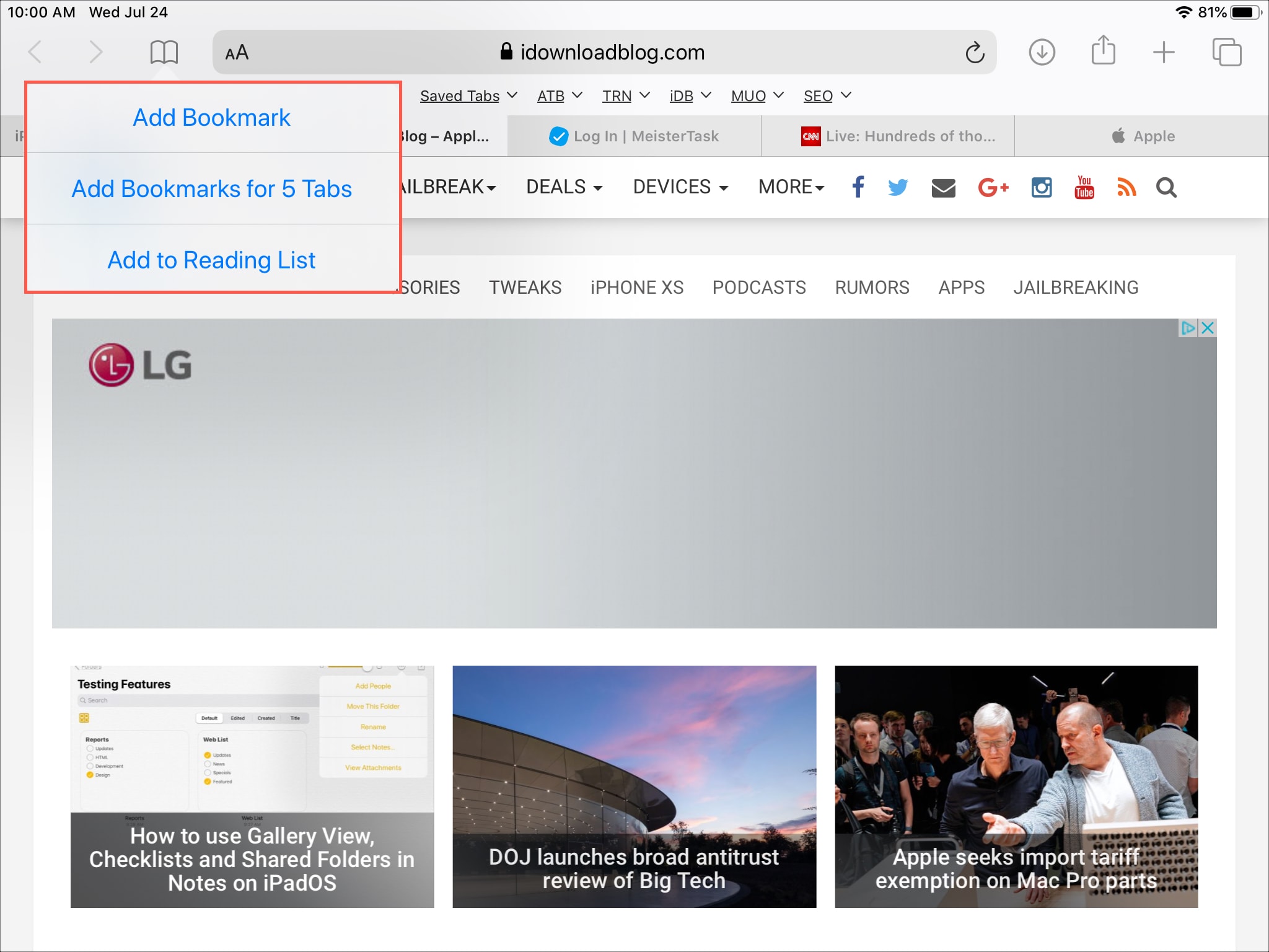 Bagaimana cara menyimpan semua tab Safari yang terbuka sebagai bookmark di iPhone…
