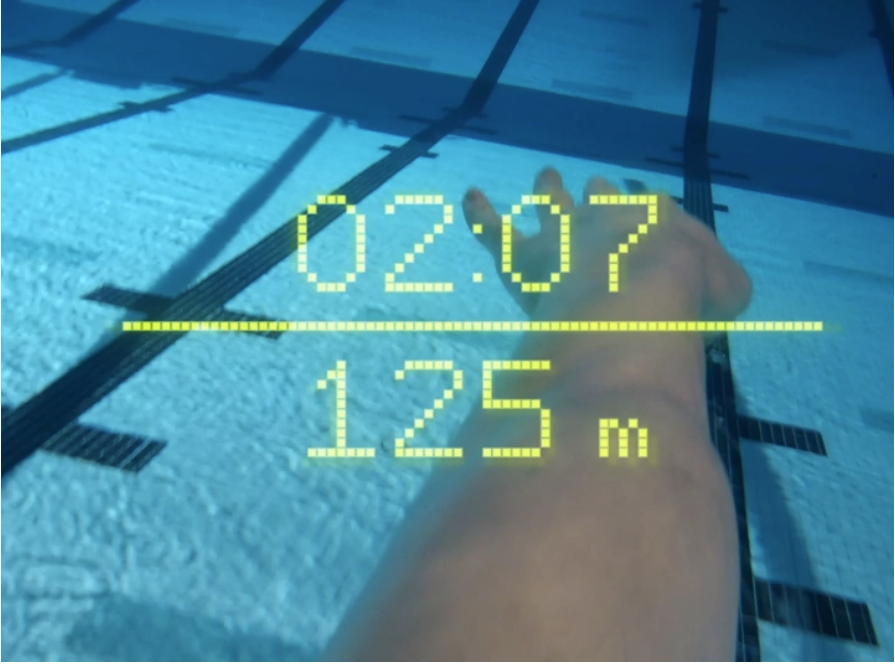 Forma de gafas de natación con pantalla AR Descripción general 8