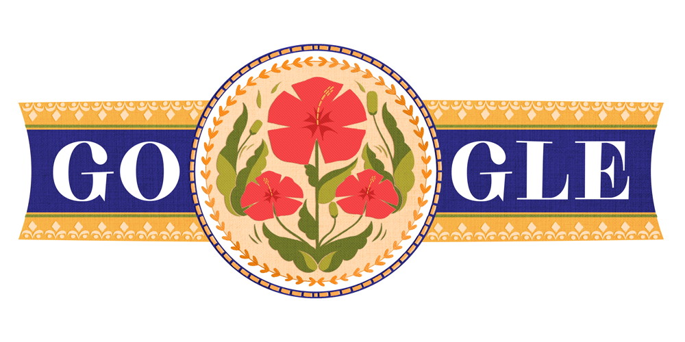 Google Merayakan Hari Merdeka 2019 Dengan Doodle Bunga Raya