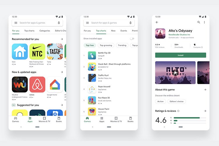 Google Secara Resmi Mengumumkan Perancangan Ulang Bahan Play Store Baru