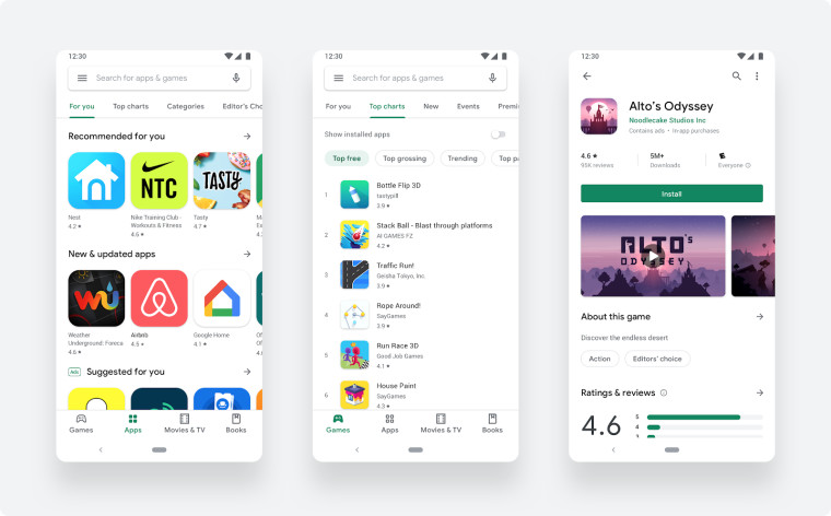 Google mendesain ulang Play Store untuk mempermudah menemukan aplikasi dan game