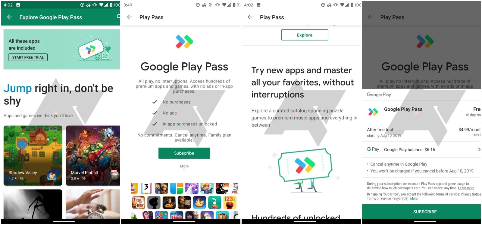 suscríbete a Google Play Pass