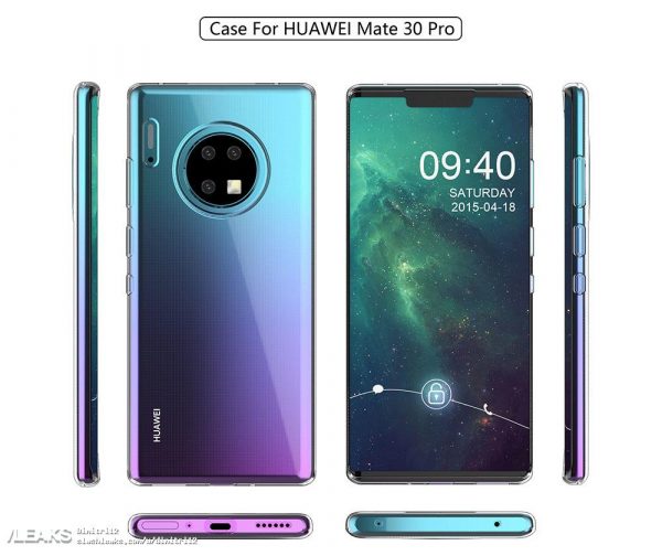 Huawei Mate 30: ny läckagebekräftad design
