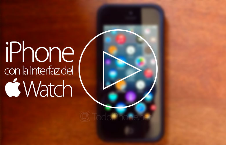IPhone terlihat dengan antarmuka Apple Watch dalam sebuah video 2