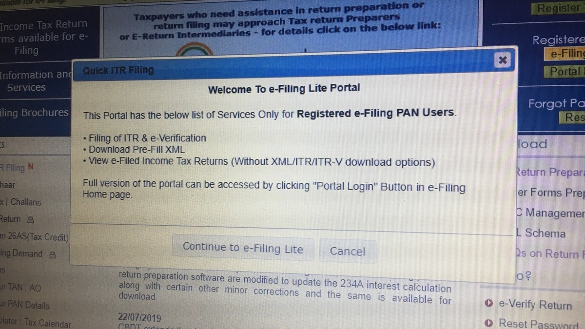ITR Filing: Income Tax Department Launches E-Filing Lite for Taxpayers
