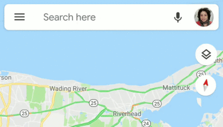 Google Maps Vuốt Switch Tài khoản