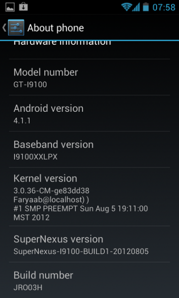 Android SuperNexus 4.1.1 AOSP'yi şuraya kurun: Galaxy S2 I9100 1