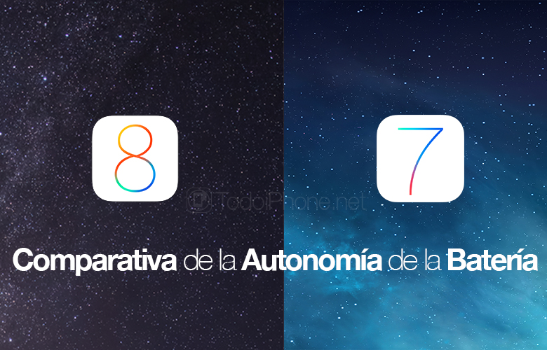 Comparan la autonomía de la batería entre iOS 8 y iOS 7 2