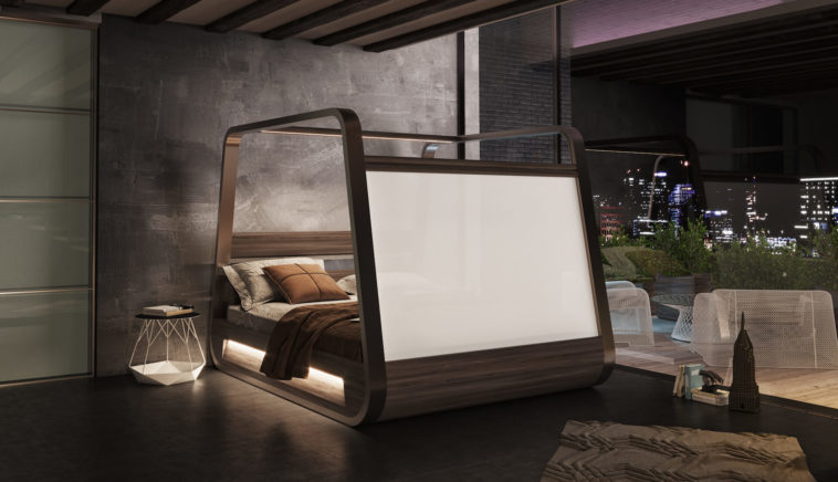 Mereka merancang tempat tidur untuk menonton Netflix dengan layar TV built-in raksasa 1