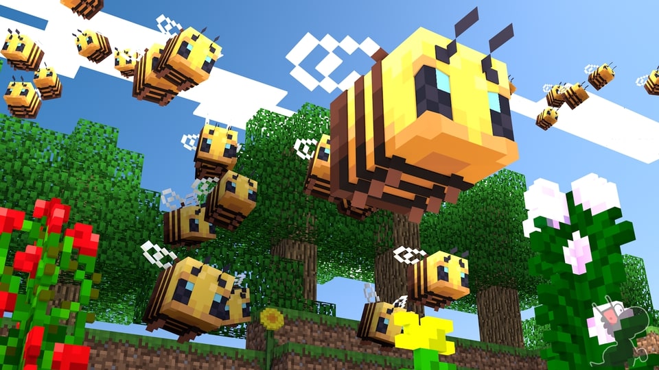 Minecraft Bees - Cara Membuat Beehive di Minecraft