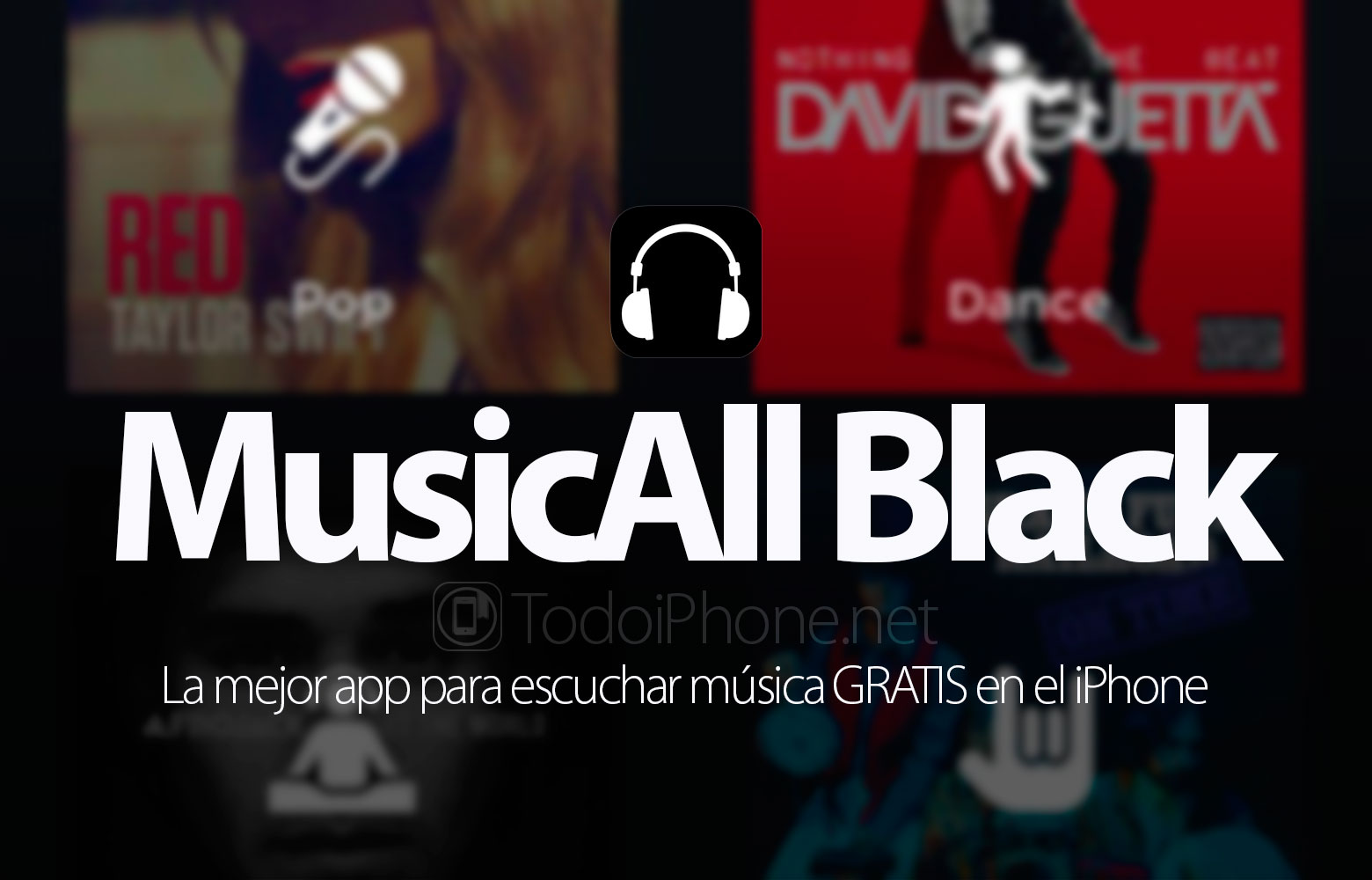 MusicAll Black, aplikasi terbaik untuk mendengarkan musik GRATIS di iPhone 2