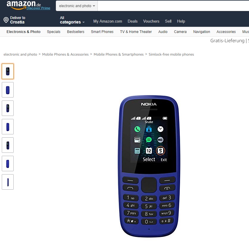 Nokia 105 Dual-SIM tersedia di Jerman Amazon