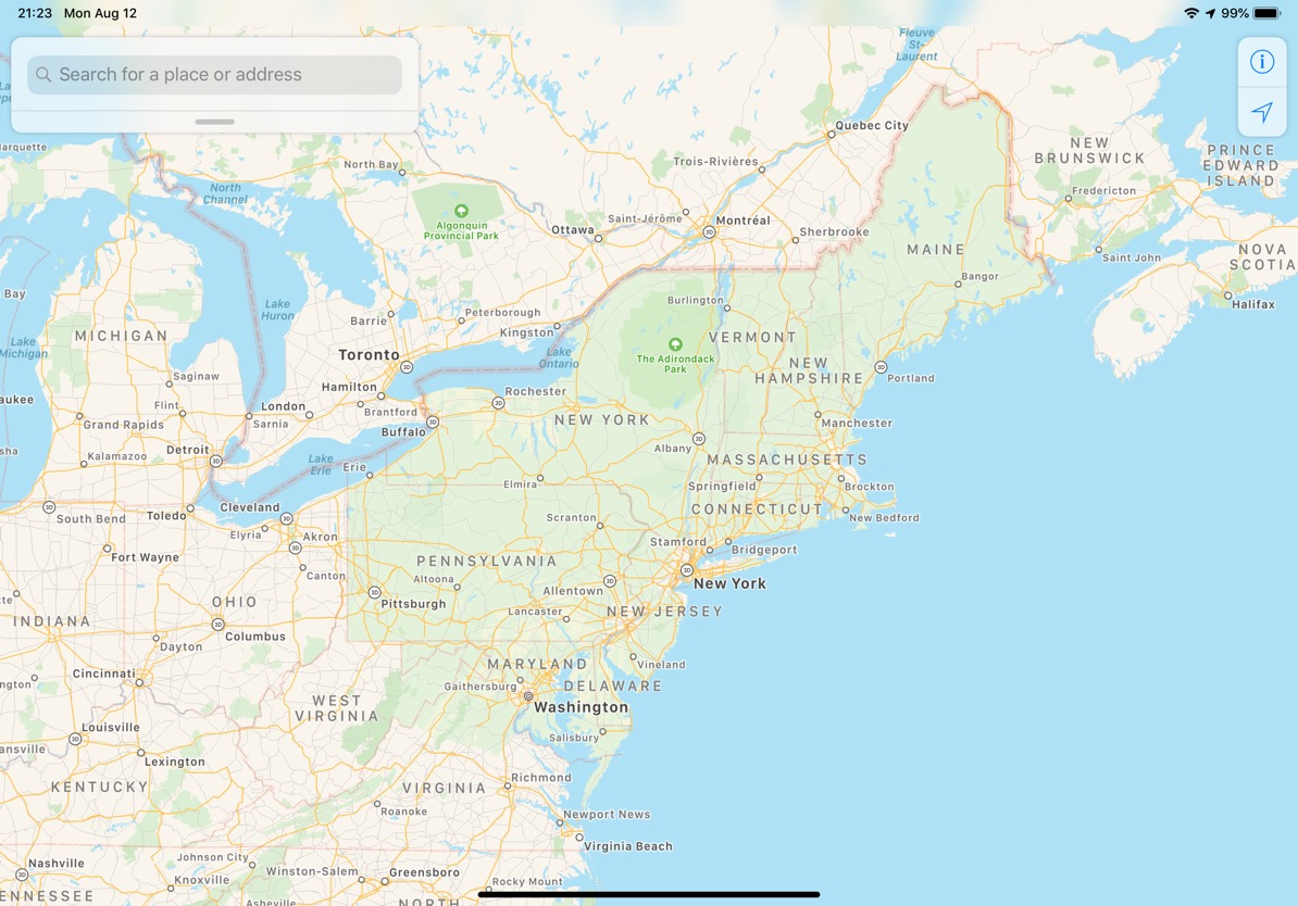 Peluncuran dibangun kembali Apple Data peta merambat ke timur laut Amerika Serikat 2