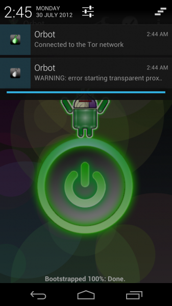 Arreglar Orbot / Tor para Android 4.1 Jelly Bean Device 1