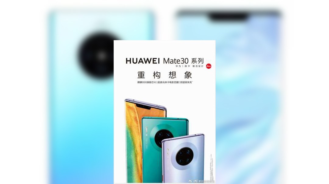 Poster Huawei Mate 30 Pro mengungkapkan desain akhir ponsel