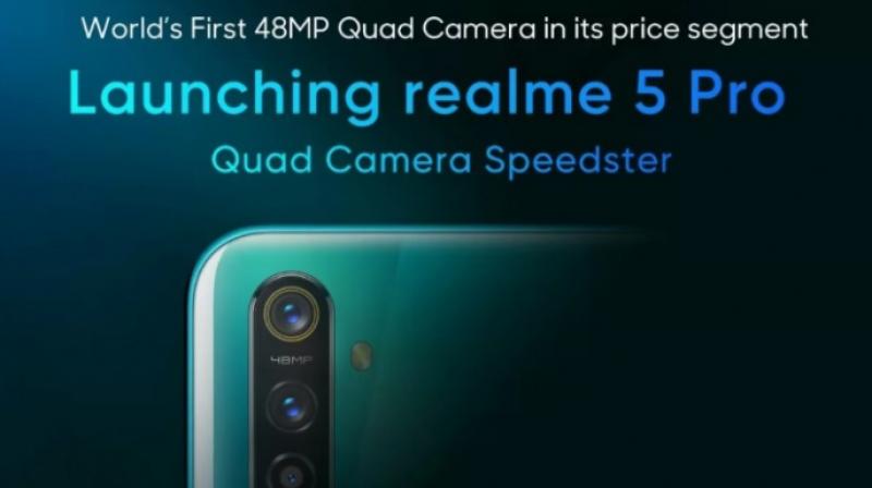 The Realme 5 Pro will be supported by the company’s VOOC Flash Charge 3.0 technology offering 55 percent charge in 30 minutes.