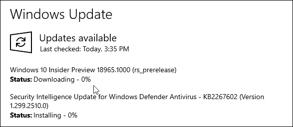 Rilis Microsoft Windows 10 Pratinjau 20H1 Build 18965 1