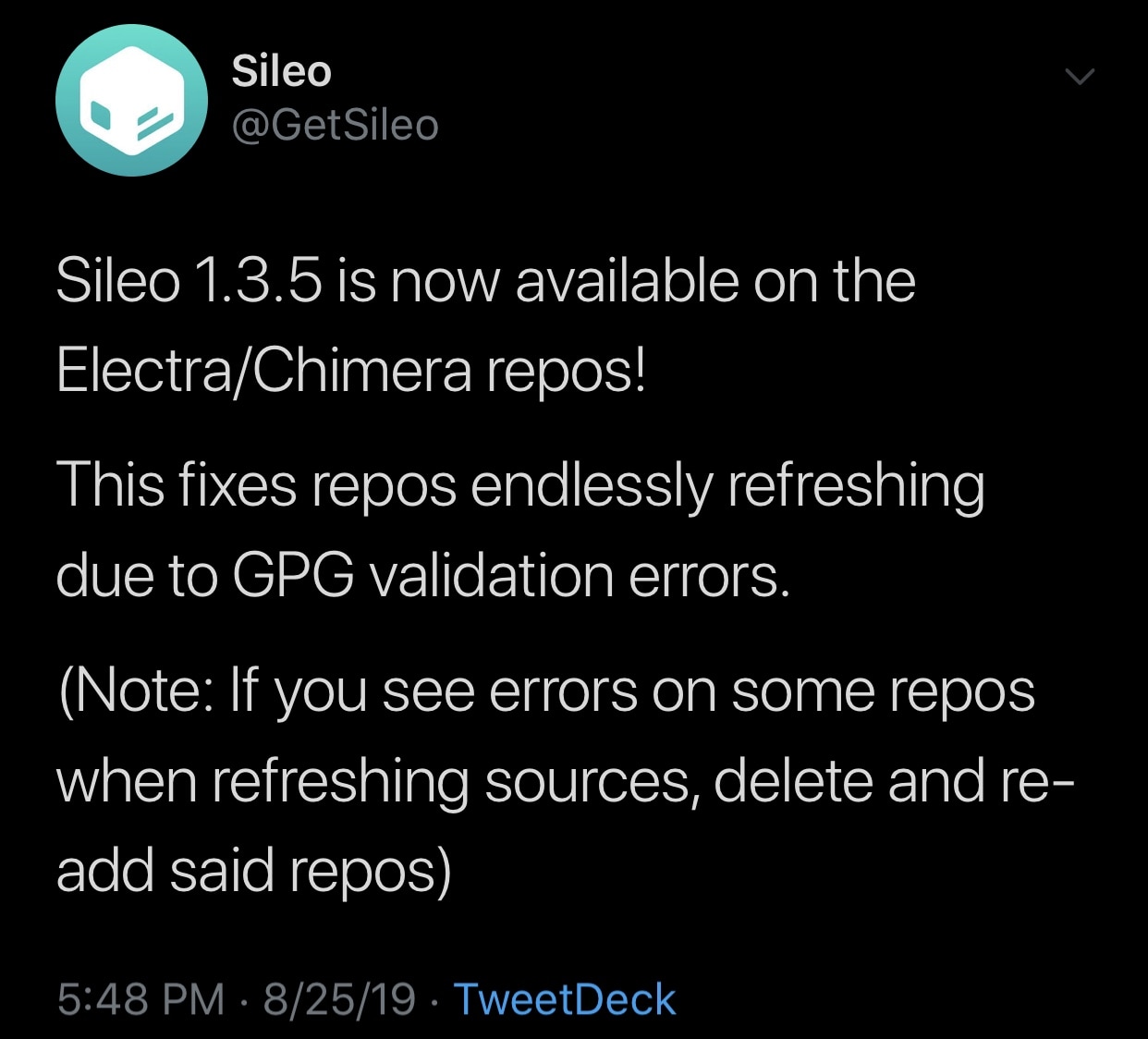 Silent v1.3.5 dirilis dengan perbaikan untuk 3. bug pembaruan repositori tak terbatas