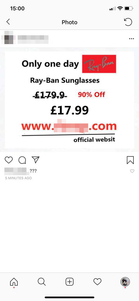  Nakal Instagram pos yang dikirim ke The Sun diunggah oleh peretas yang telah membajak akun orang Inggris
