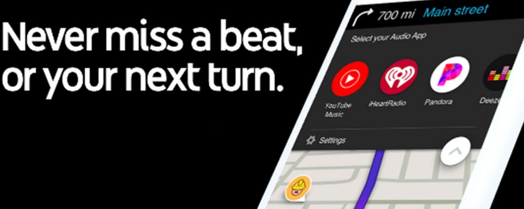 Waze terintegrasi YouTube Musik di dalam aplikasi
